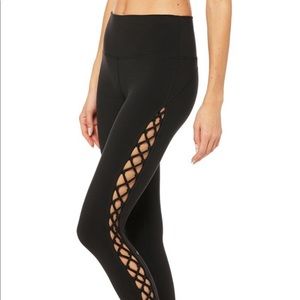 Alo Interlace Black Leggings - M